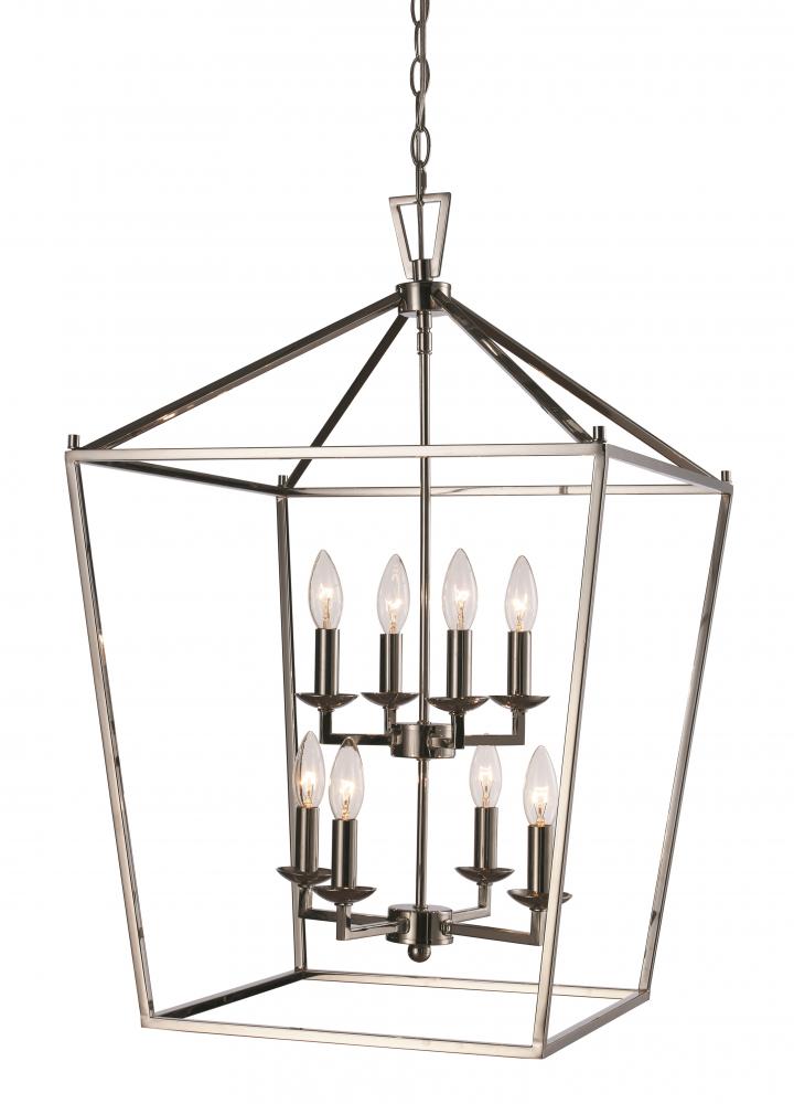 8LT PENDANT-BIRD CAGE-PC